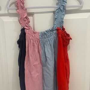 Colorful Ruched Sleeveless Top